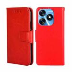 For Tecno Spark 10 4G Crystal Texture Leather Phone Case(Red)