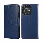 For Tecno Spark 10C Crystal Texture Leather Phone Case(Royal Blue)