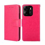 For Tecno Spark GO 2023 Crystal Texture Leather Phone Case(Rose Red)