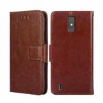 For ZTE Blade A32 Crystal Texture Leather Phone Case(Brown)