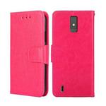 For ZTE Blade A32 Crystal Texture Leather Phone Case(Rose Red)