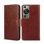 For Huawei P60 / P60 Pro Crystal Texture Leather Phone Case(Brown)