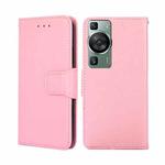 For Huawei P60 / P60 Pro Crystal Texture Leather Phone Case(Pink)