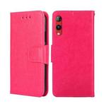 For Rakuten Hand 4G Crystal Texture Leather Phone Case(Rose Red)