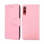 For Rakuten Hand 4G Crystal Texture Leather Phone Case(Pink)