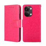 For OnePlus Ace 2V 5G Crystal Texture Leather Phone Case(Rose Red)