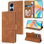 For OPPO A1 Pro 5G / Reno 8T 5G Fantasy Skin-feel Calfskin Texture Leather Phone Case(Brown)