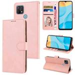 For OPPO A15 / A15s / A35 2021 Fantasy Skin-feel Calfskin Texture Leather Phone Case(Pink)