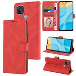 For OPPO A15 / A15s / A35 2021 Fantasy Skin-feel Calfskin Texture Leather Phone Case(Red)