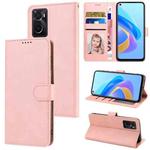 For OPPO A36 4G / A76 4G / A96 4G / Realme 9i 4G Fantasy Skin-feel Calfskin Texture Leather Phone Case(Pink)