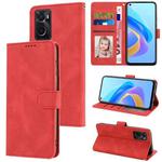 For OPPO A36 4G / A76 4G / A96 4G / Realme 9i 4G Fantasy Skin-feel Calfskin Texture Leather Phone Case(Red)