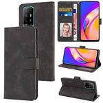 For OPPO A94 5G / Reno5 Z / F19 Pro+ Fantasy Skin-feel Calfskin Texture Leather Phone Case(Black)