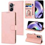 For Realme 10 Pro 5G Fantasy Skin-feel Calfskin Texture Leather Phone Case(Pink)