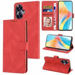 For Realme C55 4G Global Fantasy Skin-feel Calfskin Texture Leather Phone Case(Red)