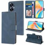 For Realme C55 4G Global Fantasy Skin-feel Calfskin Texture Leather Phone Case(Blue)