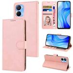 For Realme V20 5G / Q5x 5G / 9i 5G / 10 5G / 10s 5G Fantasy Skin-feel Calfskin Texture Leather Phone Case(Pink)