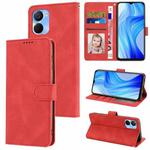 For Realme V20 5G / Q5x 5G / 9i 5G / 10 5G / 10s 5G Fantasy Skin-feel Calfskin Texture Leather Phone Case(Red)
