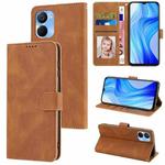 For Realme V20 5G / Q5x 5G / 9i 5G / 10 5G / 10s 5G Fantasy Skin-feel Calfskin Texture Leather Phone Case(Brown)