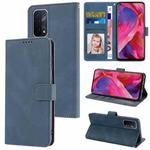 For OPPO  A54 5G / A74 5G / A93 5G / OnePlus Nord N200 5G Fantasy Skin-feel Calfskin Texture Leather Phone Case(Blue)