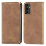 For Samsung Galaxy A14 5G Retro Skin Feel Magnetic Leather Phone Case(Brown)