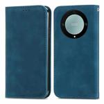 For Honor Magic5 Lite Retro Skin Feel Magnetic Leather Phone Case(Blue)