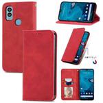 For Kyocera Android One S10 Retro Skin Feel Magnetic Leather Phone Case(Red)