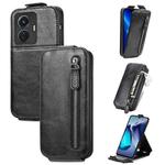 For vivo T1 Zipper Wallet Vertical Flip Leather Phone Case(Black)