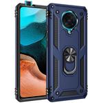 For Xiaomi Redmi K30 Pro Shockproof TPU + PC Protective Case with 360 Degree Rotating Holder(Blue)