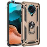 For Xiaomi Redmi K30 Pro Shockproof TPU + PC Protective Case with 360 Degree Rotating Holder(Gold)