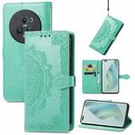 For Honor Magic5 Pro Mandala Flower Embossed Leather Phone Case(Green)