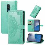 For Nokia C3 Mandala Flower Embossed Leather Phone Case(Green)