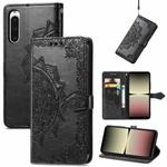 For Sony Xperia 10 IV Mandala Flower Embossed Leather Phone Case(Black)