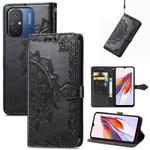 For Xiaomi Redmi 12C Mandala Flower Embossed Leather Phone Case(Black)