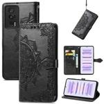 For Xiaomi Redmi K60 Pro Mandala Flower Embossed Leather Phone Case(Black)