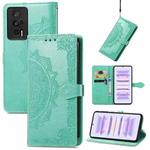 For Xiaomi Redmi K60 Pro Mandala Flower Embossed Leather Phone Case(Green)