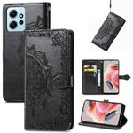 For Xiaomi Redmi Note 12 4G Global Mandala Flower Embossed Leather Phone Case(Black)