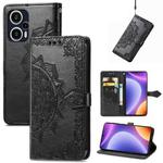 For Xiaomi Redmi Note 12 Turbo Mandala Flower Embossed Leather Phone Case(Black)