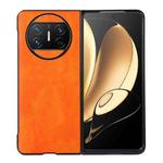 For Huawei Mate X3 Two-color Litchi Texture PU Phone Case(Orange)
