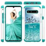 For LG V60 / G9 ThinQ Coloured Drawing Pattern  PU Skinny + TPU Protective Case(The Sea)