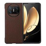 For Huawei Mate X3 Carbon Fiber Texture Shockproof Protective Phone Case(Brown)