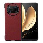 For Huawei Mate X3 Carbon Fiber Texture Shockproof Protective Phone Case(Red)