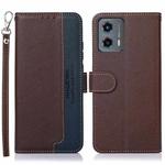 For Motorola Moto G 5G 2023 KHAZNEH Litchi Texture Leather RFID Phone Case(Brown)