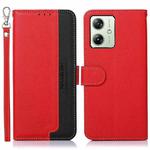 For Motorola Moto G64 5G KHAZNEH Litchi Texture Leather RFID Phone Case(Red)