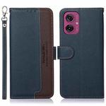 For Motorola Moto G55 5G KHAZNEH Litchi Texture Leather RFID Phone Case(Blue)