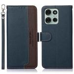 For Motorola Moto G75 5G KHAZNEH Litchi Texture Leather RFID Phone Case(Blue)