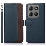 For Motorola Moto G15 4G / G05 KHAZNEH Litchi Texture Leather RFID Phone Case(Blue)