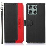 For Motorola Moto G56 5G KHAZNEH Litchi Texture Leather RFID Phone Case(Black)