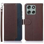 For Motorola Moto G86 5G KHAZNEH Litchi Texture Leather RFID Phone Case(Brown)