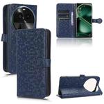 For OPPO Find X6 5G Honeycomb Dot Texture Leather Phone Case(Blue)