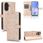 For Huawei Enjoy 60 4G Honeycomb Dot Texture Leather Phone Case(Gold)